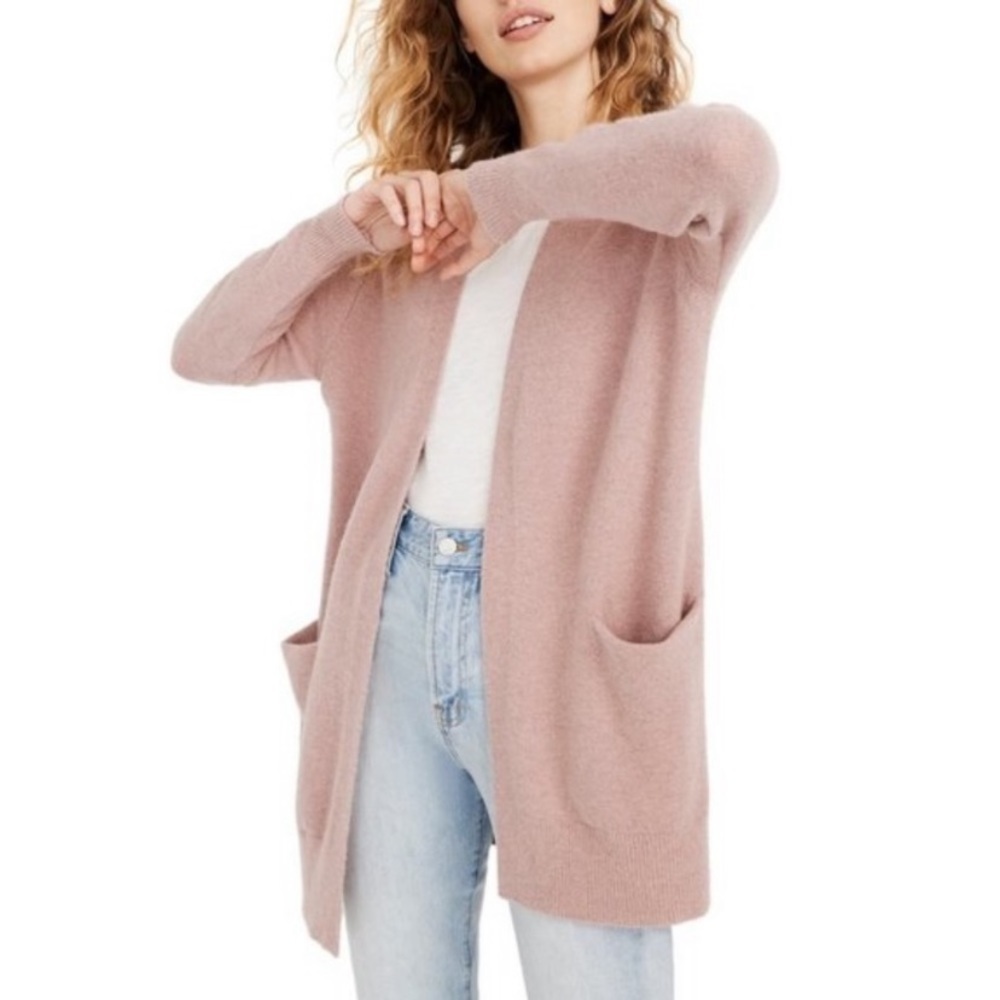 Madewell Oversized Cardigan Wool Alpaca Blend Blush
